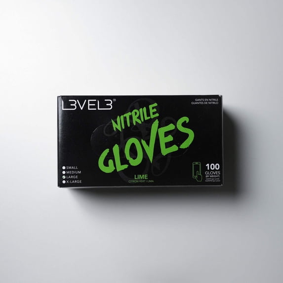 L3 Level 3 Nitrile Gloves - Professional Heavy Duty Disposable Gloves - Latex Free - Fits Snug - Box of 100