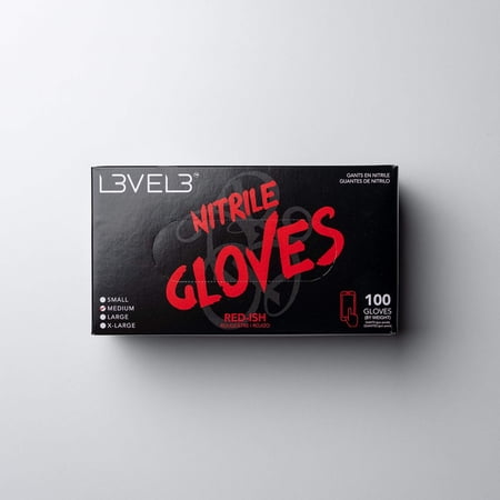 L3 Level 3 Nitrile Gloves - Professional Heavy Duty Disposable Gloves - Latex Free - Fits Snug - Box of 100
