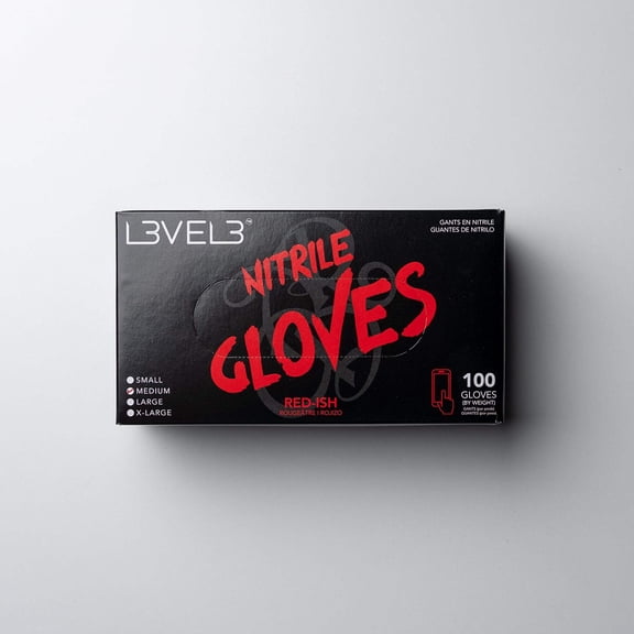 L3 Level 3 Nitrile Gloves - Professional Heavy Duty Disposable Gloves - Latex Free - Fits Snug - Box of 100