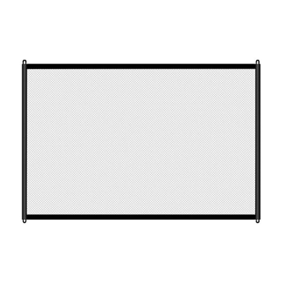 Professional No-Drill Pet Barrier Fence 43.31x28.35 Inch Adjustable Stair Gate Polyester Mesh Dog Cat Safety Gate Doorway Partition with Anti-Climb Design