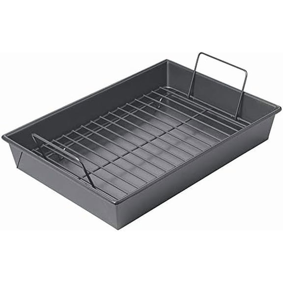Professional Non-Stick Roast Pan with Rack, 13-Inch-by-9-Inch