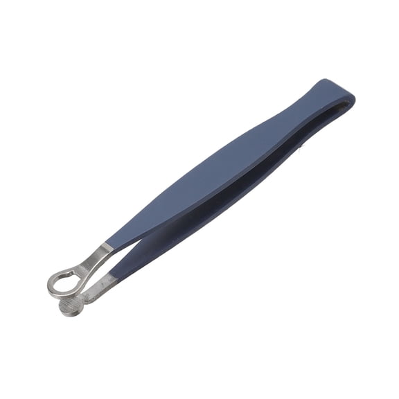 Professional Nose Hair Trimming Tweezers for Men, Stainless Steel Round Tip Nasal Hair Clipper, Portable Grooming Tool with Storage Bag