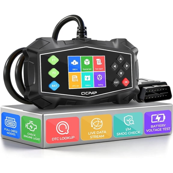 CICPAP Enhanced Universal OBD II Scanner Car Engine Fault Code Reader CAN Diagnostic Scan Tool, Read and Clear Error Codes for 1996