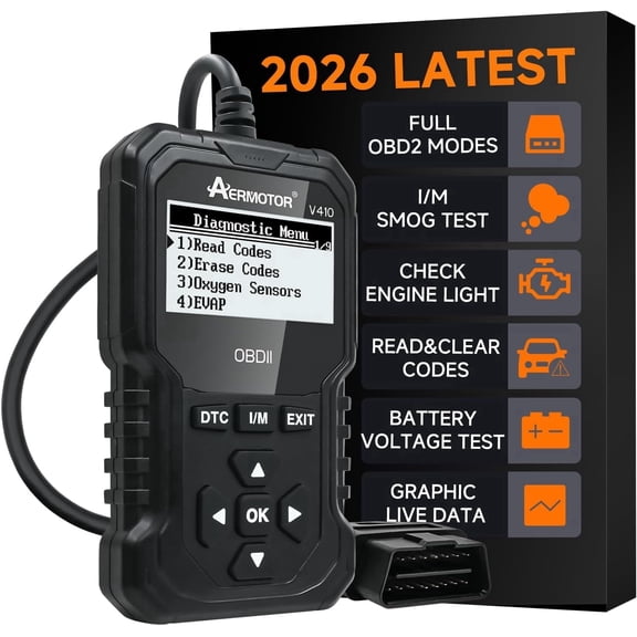Professional OBD2 Scanner, Car Scanner Diagnostic Tool: Engine Fault Code Reader Scan Tool with Live Data/Freeze Frame for All OBDII Cars After 1996,Black