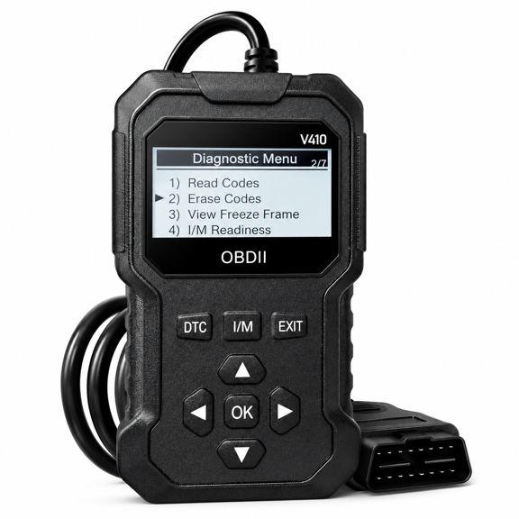 Professional OBD2 Scanner, Car Scanner Diagnostic Tool: Engine Fault Code Reader Scan Tool with Live Data/Freeze Frame for All OBDII Cars After 1996,Black