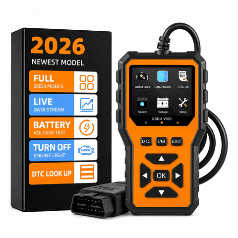 Professional OBD2 Scanner Diagnostic Tool, Enhanced Check Engine Code Reader with Reset OBDII/EOBD Car Diagnostic Scan Tools for All Vehicles After 1996