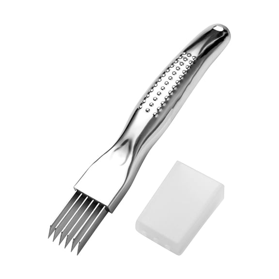 Professional Onion Slicer Tool Scallion Cutter Easy Peel Green Onion Shredder Knife with 6 Stainless Steel Blades, Chopped Kitchen Slicing Tool Cutter for Vegetables Onion Garlic