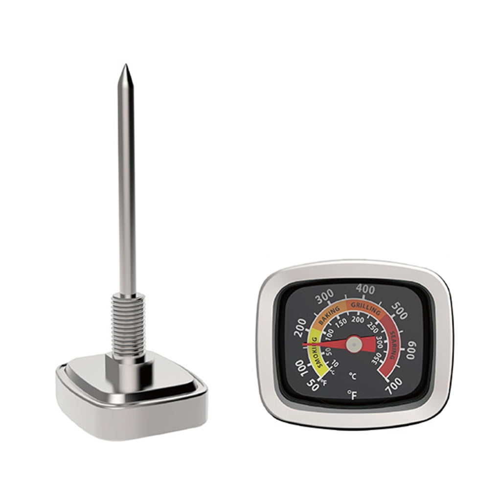 Professional Outdoor Stainless Steel BBQ Smoking Thermometer with Clear