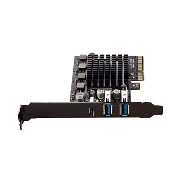 Professional PCIe Expansion Card PCIE3.0X4 with 10Gbps Usb A and 20Gbps USB Asmedia3242 Quality for Industrial Imaging