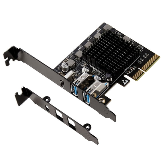 Professional PCIe Expansion Card PCIE3.0X4 with 10Gbps Usb A and 20Gbps USB Asmedia3242 for Industrial Imaging