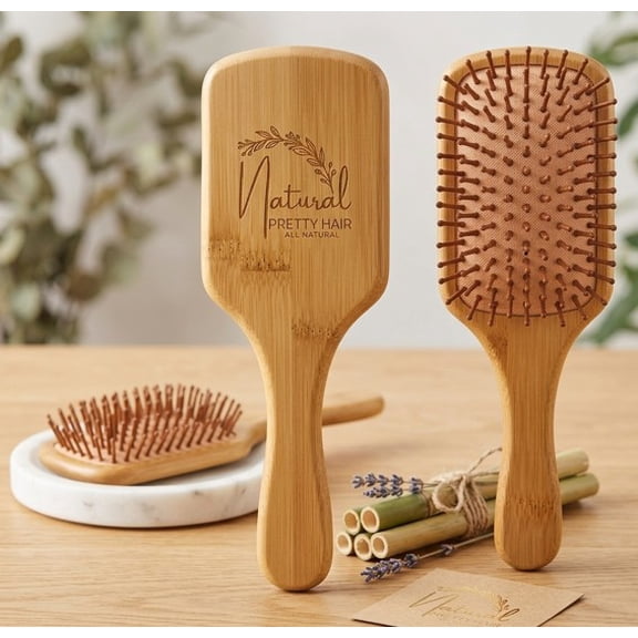 Natural Bamboo Paddle Brush