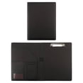 thumbnail image 1 of Professional Padfolio with Clipboard, Faux Leather Portfolio Folder Binder, Legal Pad Holder, Document Organizer with Card Holder & Elastic Band for Office, Meeting, Interview, Conference, Black, 1 of 7