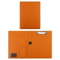 thumbnail image 1 of Professional Padfolio with Clipboard, Faux Leather Portfolio Folder Binder, Legal Pad Holder, Document Organizer with Card Holder & Elastic Band for Office, Meeting, Interview, Conference, Brown, 1 of 7