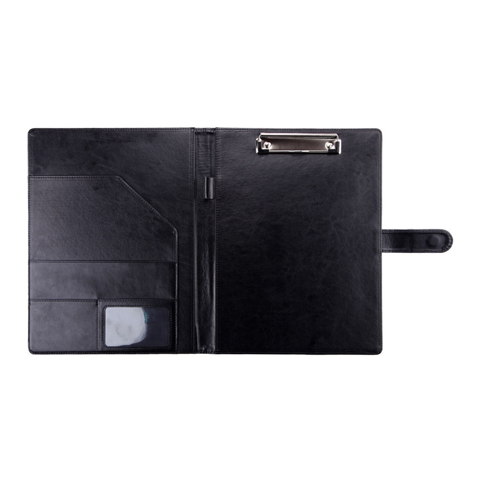 Professional Padfolio with Clipboard PU Leather Storage Clipboard Folder Portfolio Cover Legal Pad Holder for Letter Size A4 Writing Pad Notepad Resume Organizer for Business School Office