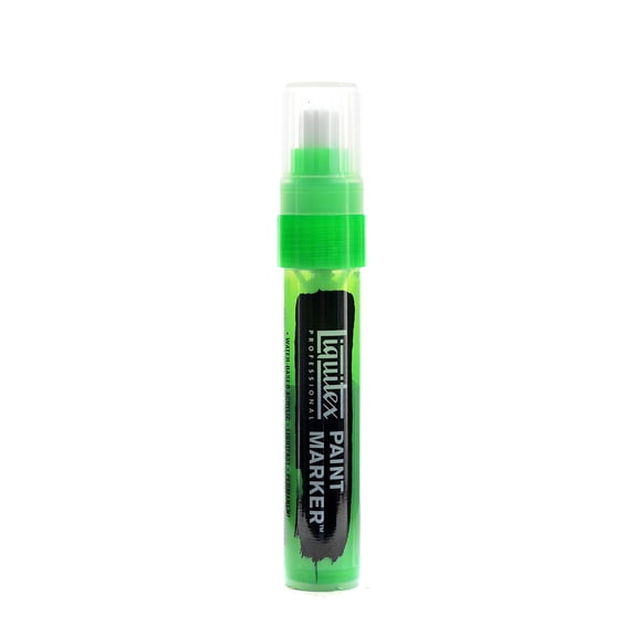 Professional Paint Markers fluorescent green, wide 15 mm (pack of 2)