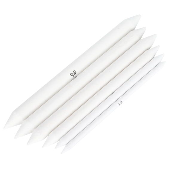 Professional Paper Blending Stump Set for Drawing and Sketching - 6 Pieces Artist Sketch Shader Tools (8.27 Inches / 21 cm)