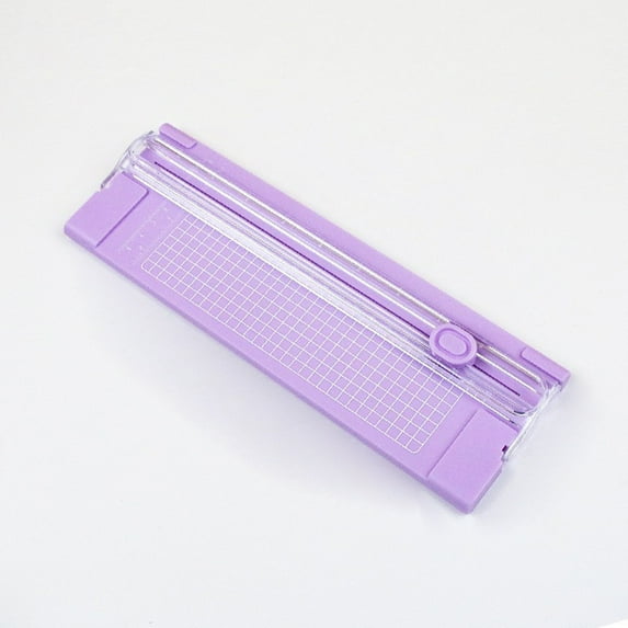 Professional Paper Cutter, Heavy Duty Precision Paper Trimmer with Safety Guard and Alignment Grid for Photos, Cardstock, and Office Documents B#062 Purple