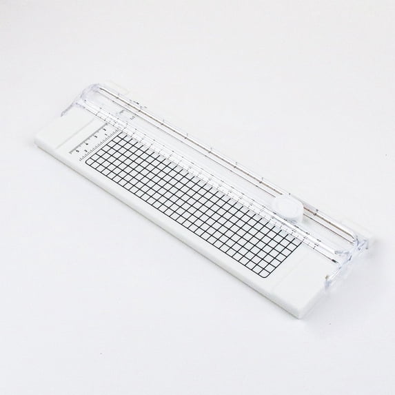 Professional Paper Cutter, Heavy Duty Precision Paper Trimmer with Safety Guard and Alignment Grid for Photos, Cardstock, and Office Documents B#062 White