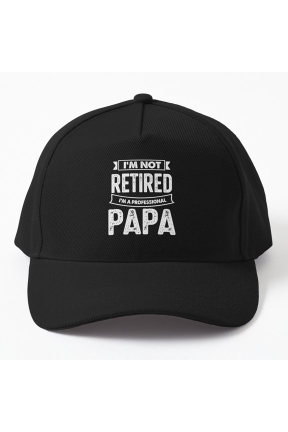 Professional Pappa Baseball Hat, Retirement Family Role Statement Graphic Design, Classic Cap