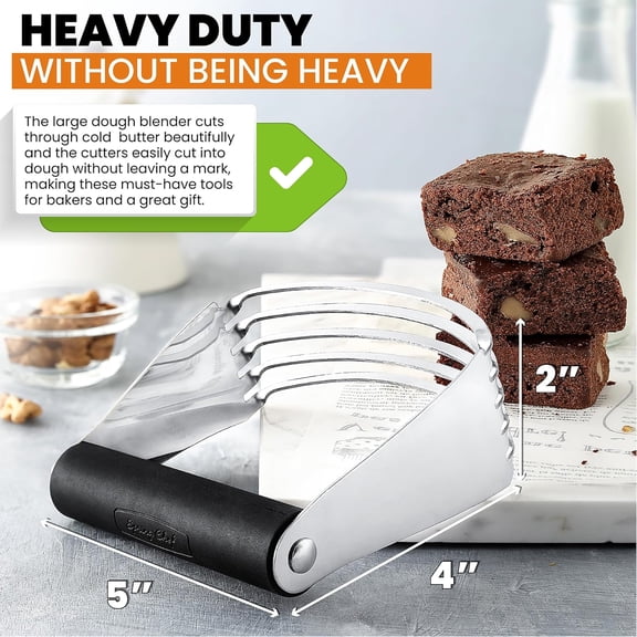 Professional Pastry Cutter, Soft Grip, Black