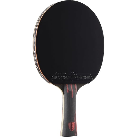 Professional Performance Ping Pong Paddle with Carbon Technology - Black Rubber on Both Sides - Competition Table Tennis Racket for Advanced Training - Extreme Speed