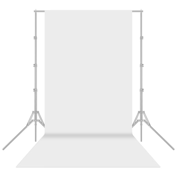 Professional Photography Studio Backdrop Solid Color Seamless Backdrop Screen White 5.2x16.4 ft / 1.6x5 m
