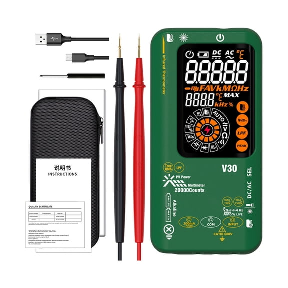 Professional Photovoltaic Multimeter with and NCV, for Solar Panel Electrical Diagnostics
