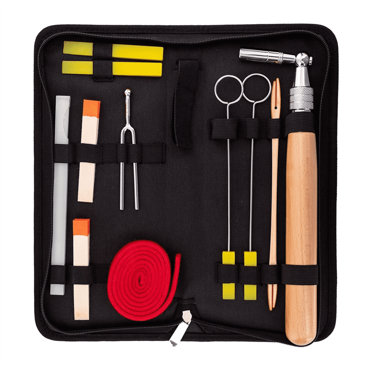 WM25 Professional Piano Tuning Kit Piano Tuning Hammer and Mute Kit Piano Tuning Kit 12 PCS