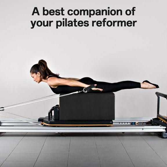 Professional Pilates Reformer Box, 23.6x15.7x9.4in Multi-Functional Tool for Balance Exercises, Studio-Grade Accessory for Strength and Mobility Training (Black)