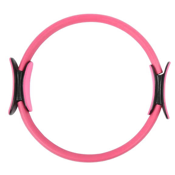 Professional Pilates Ring 15 inches / 38.1 cm Double Handled Fitness Magic Circle for Yoga Toning Core Strength Home Workout Exercise Tool Equipment Pink