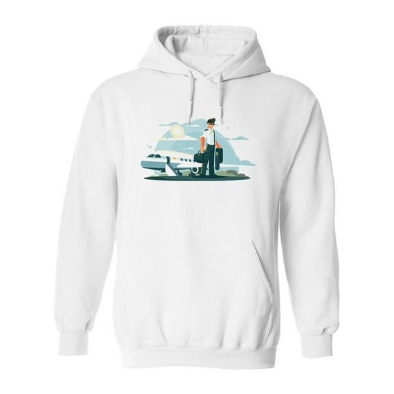 Professional Pilot Hoodie Men -Image by Shutterstock, Male Medium