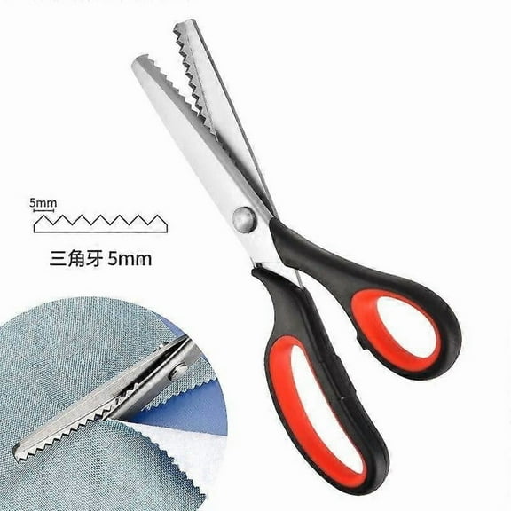 Professional Pinking Shears Stainless Steel Dressmaking Scissor Serrated Scalloped Sewing Tailor Zigzag Fabric Scissors
