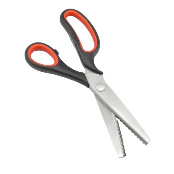 Professional Pinking Shears for Fabric, Stainless Steel Zig Zag Decorative Edge Scissors for Sewing, Crafting, and Dressmaking Tool B#091 B