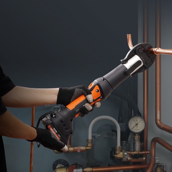 Professional Pipe Crimping Kit with Battery & 3 Jaw Sizes (1/2" 3/4" 1") - Pro Press Tool