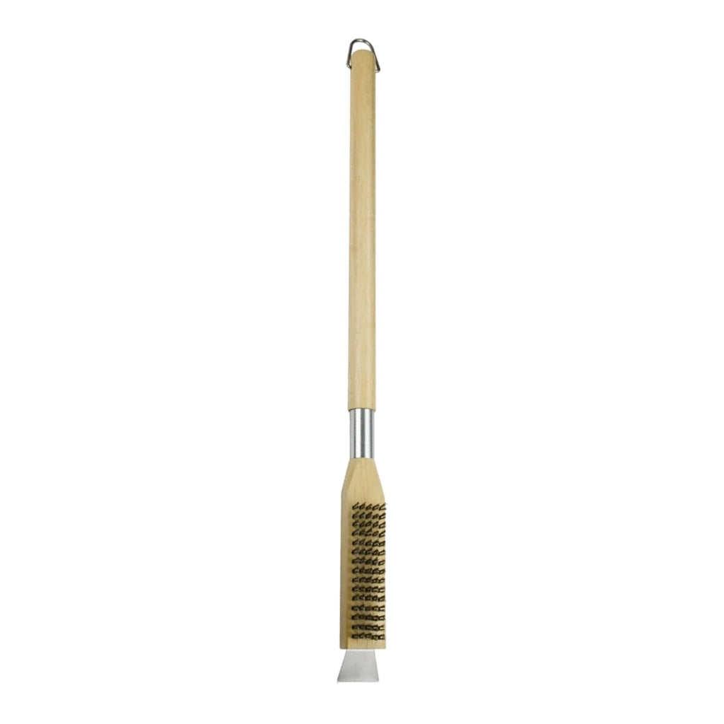 Professional Pizza Oven Brush with Detachable Handle Steel Bristles for Grills