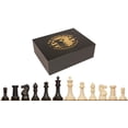 thumbnail image 1 of Professional Plastic Chess Set Black & Camel Pieces with Box - 4.125" King, 1 of 3