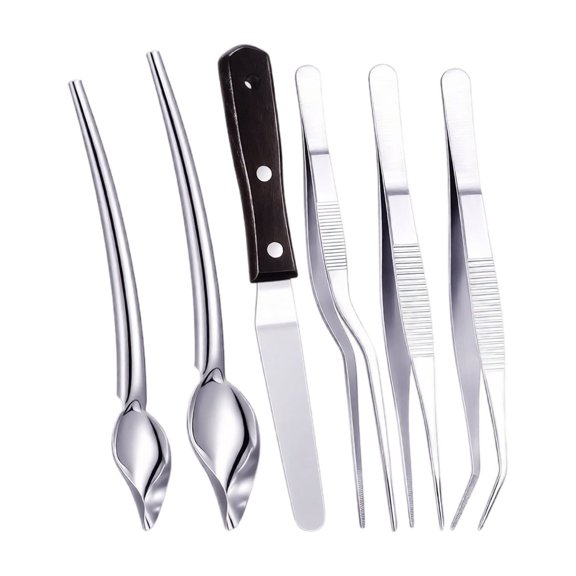 Professional Plating Tools | Chef Precision Tools 12 Piece Set, Gourmet Decoration Artistic Plating Kit with Wooden Handle, Culinary Gift Set for Home Cooking Baking