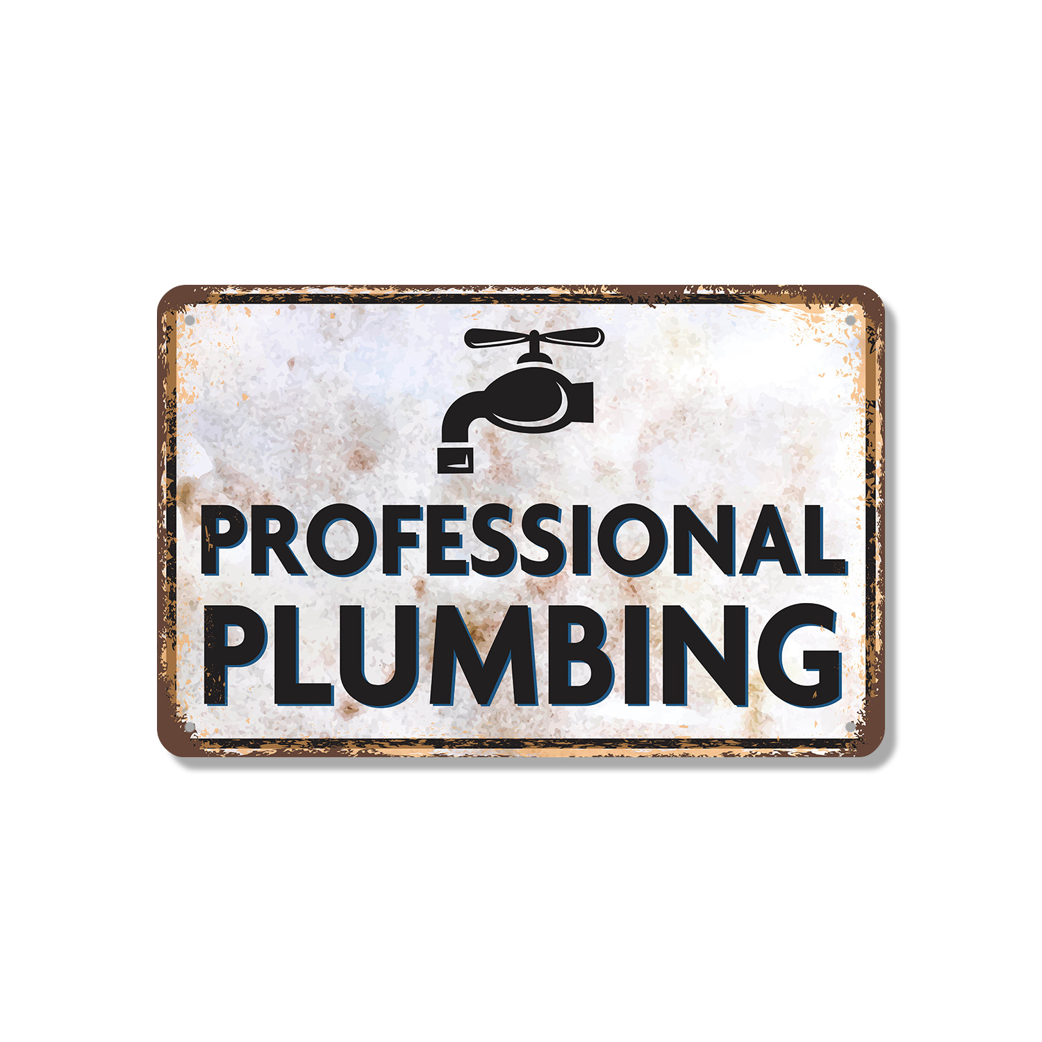 Professional Plumbing Vintage Style 10 Inch x 14 Inch Novelty Aluminum ...