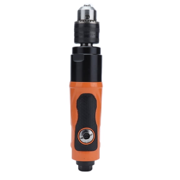Professional Pneumatic Drill Geared Straight Air Tapping Tool KP-555A with 3/8-inch Chuck (0.06 - 0.39 in / 1.5 - 10 mm), Adjustable Speed 1200 RPM Utility Handheld Air Drill for Woodworking & Metal