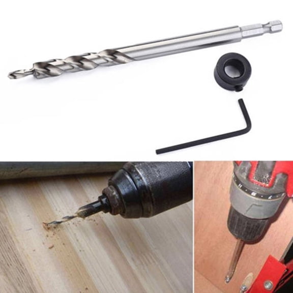 Professional Pocket Hole Hole Drill Bit With Small Tip Clearance Hole And Large Diameter For Flat Bottomed Hole Round Shank Fangkenuo