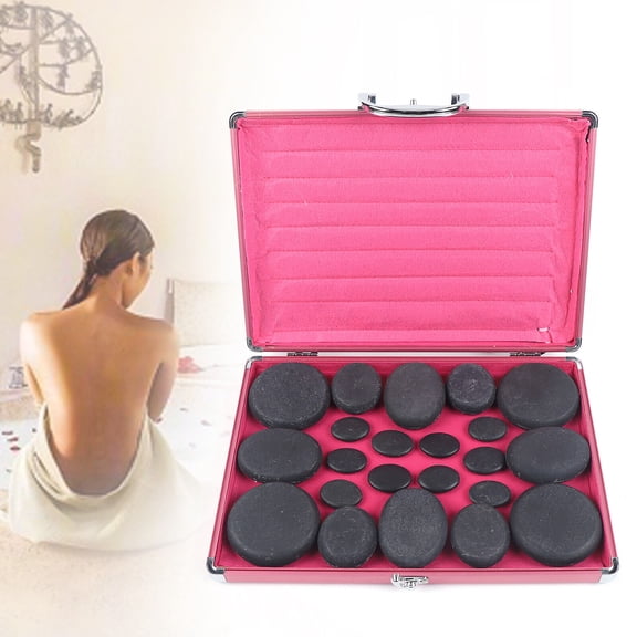 Professional Portable Massage Stone Heater Kit with 20 Therapy Hot Rocks Set