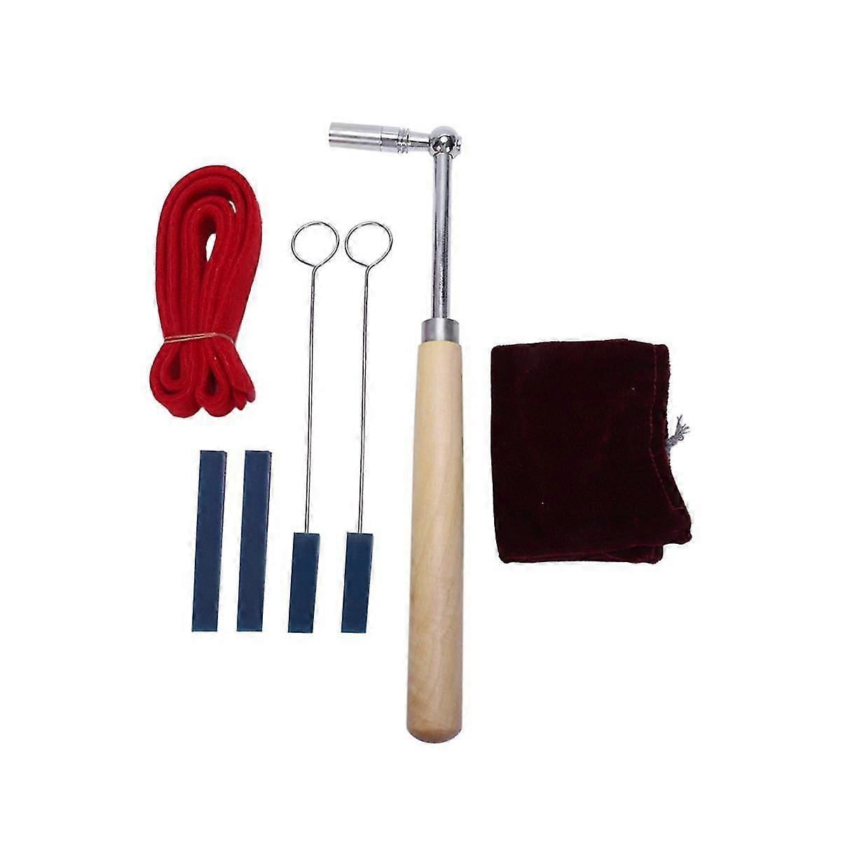 Professional Portable Trolley Jujube Piano Tuner Tuner Mute Kit Tool Box Piano Tuning Rod Tool Kit Mute Hammer Diy Set