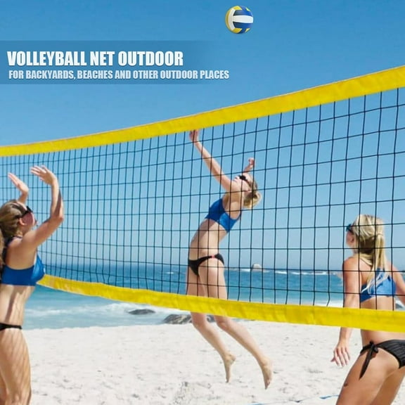 Portable Volleyball Set for Backyard with Professional Net, Poles, , Hammer, and Carry Bag