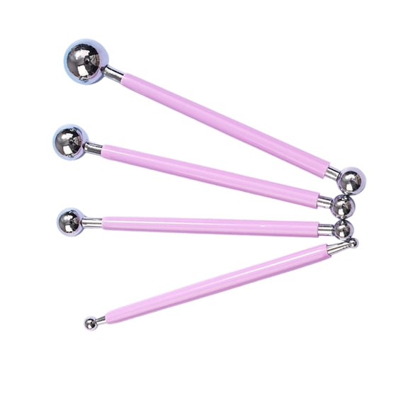 Professional Pottery Tool Set 4Pcs Double Ended Pottery Clay Texturing and Dotting Set Ceramic Carving Tool