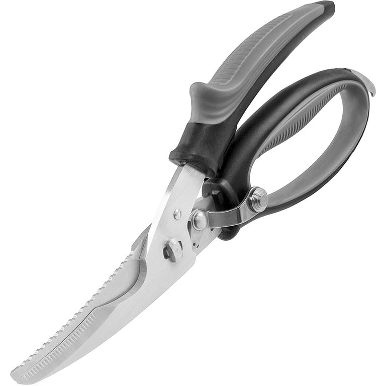 Black Kitchen Scissor Ultra Sharp Stainless Steel Heavy Duty 