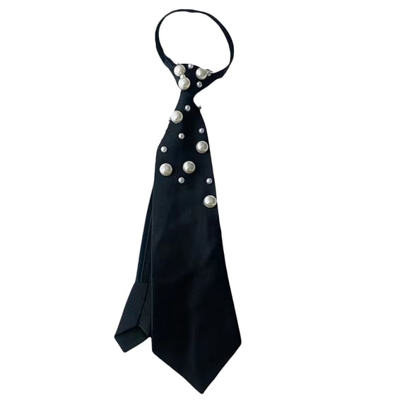 Professional Pre Tied Beaded Necktie for Women and Girls Suitable for Business Conferences and Office