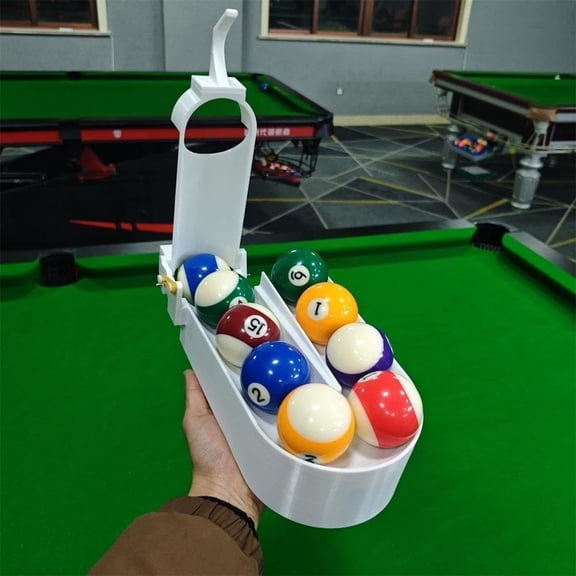 Professional Precision Billiard Ball Rack Frame, Sturdy Positioning Holder, Practical Training Accessory for Pool Games/Snooker Practice Sessions/Indoor Rooms/Daily Billiard Skill Activities, White