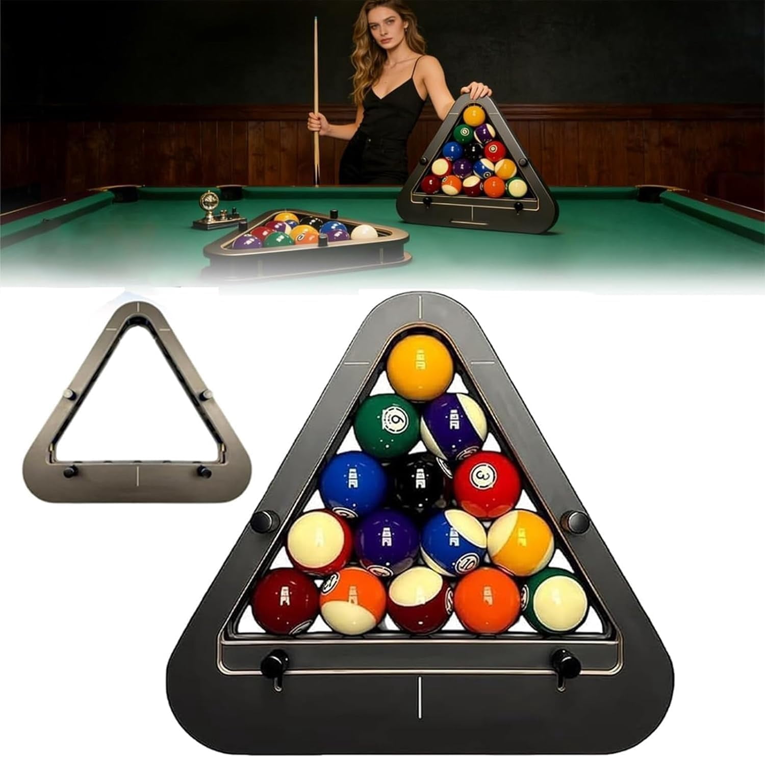 Pool Raks Professional Precision Pool Rack System - Convertible Pool Triangle ...