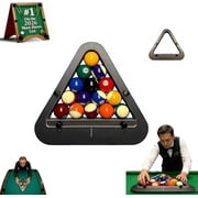 Professional Precision Pool Rack System - Convertible Pool Triangle & Rack 8 Ball for Standard Billiard Balls, Heavy-Duty Rack Pool for Home/Bar/Club Usexxw