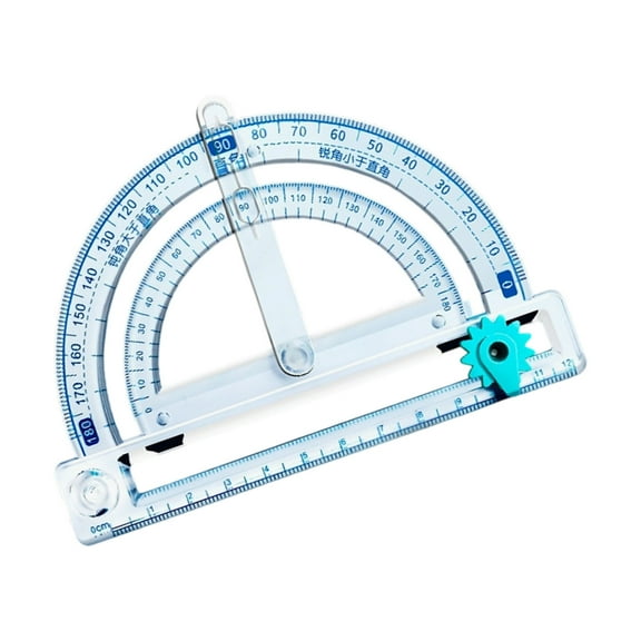 Professional Protractor Angles Measuring Tool with Circular Drafting Ruler for Technical Drawing Engineering Marking